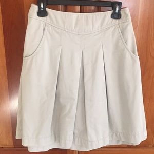 J Crew Twill Chino Khaki Skirt Sz 2 EUC